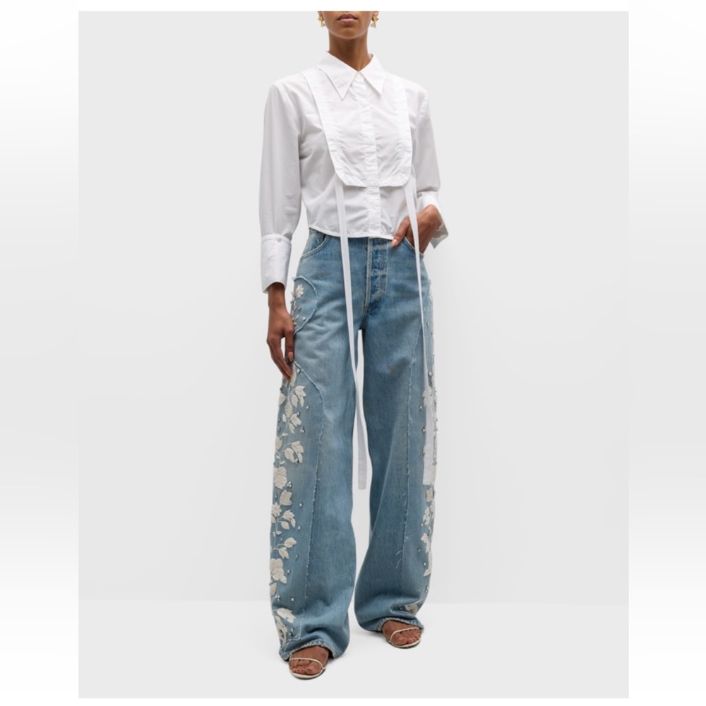 Citizens Of Humanity Ayla High Rise Baggy with Embriodery, size 29